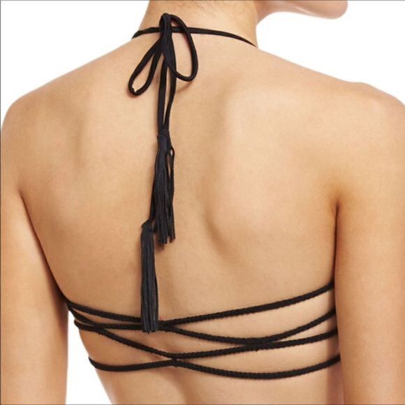 New. PQ midnight gold D-cup braided bikini top. - Picture 3 of 7